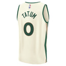 Camisa NBA Jayson Tatum - Boston Celtics - Fanatics Branded 23/24 Fast Break - Branco - Edição Cidade
