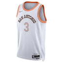 Camisa NBA Keldon Johnson - San Antonio Spurs - 23/24 - Branco - Edição Cidade